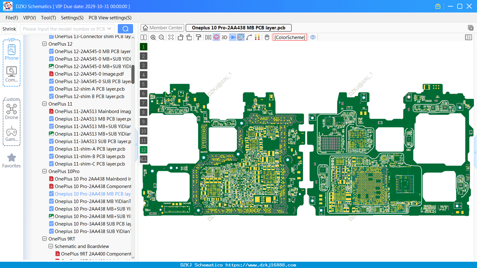 Oneplus 10 Pro-2AA438 MB PCB Layer